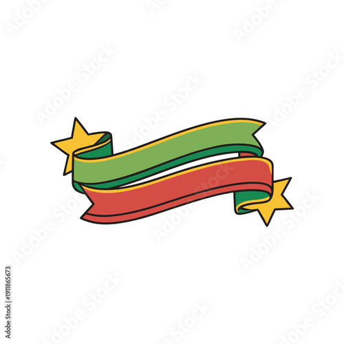 Wallpaper Mural Decorative ribbon with stars for national flag day celebrations and holidays Torontodigital.ca