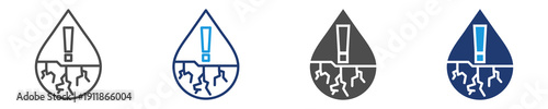 land and water issue icon sheet multiple style