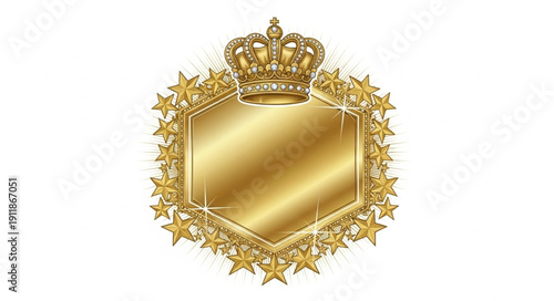 Golden Crown Ornate Frame Luxury.