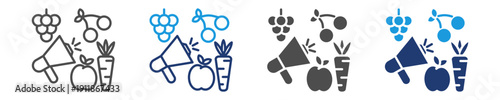 agricultural marketing icon sheet multiple style