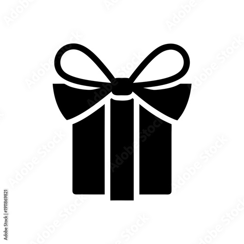 Elegant black gift box with decorative bow ribbon for special occasions