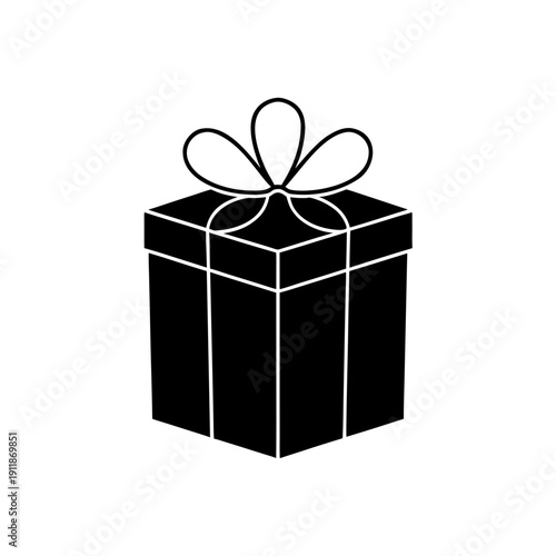 Elegant gift box with decorative bow ribbon on top