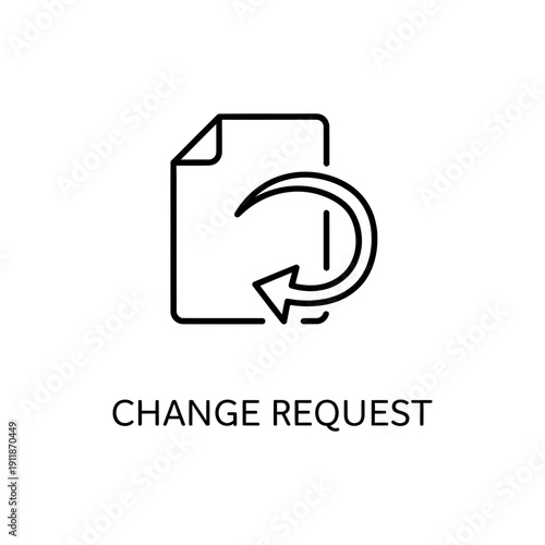 Change Request Icon on White Background for Business Processes