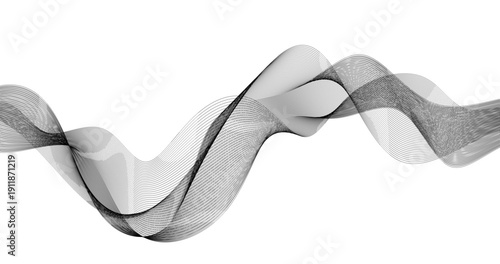 Frequency wave on white background Science Technology Design element