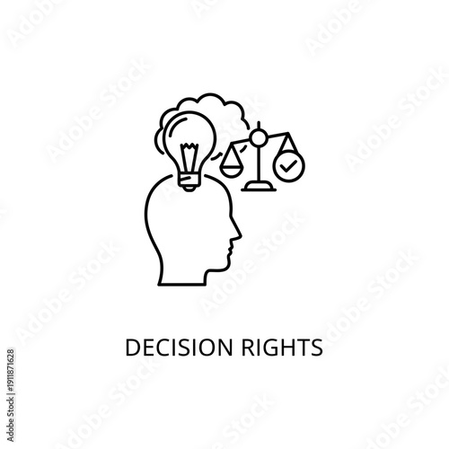 Decision Rights Governance Icon on White Background