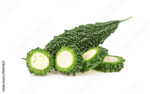 Bitter melon isolated on white background