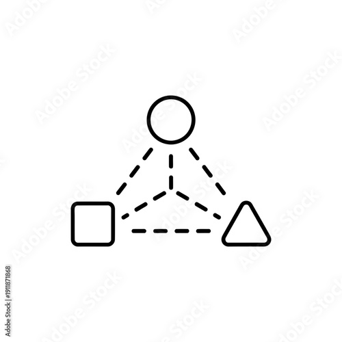 Interdepartment Collaboration Icon on White Background