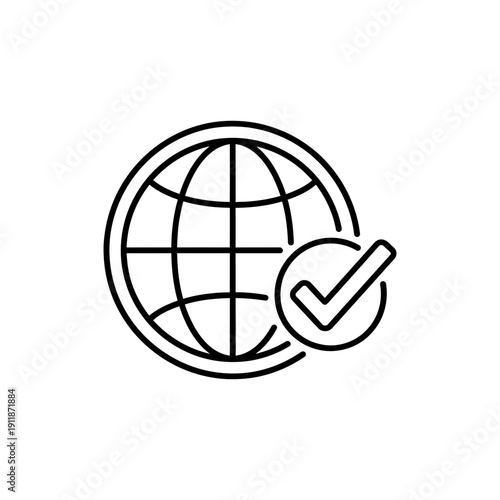 International Compliance Policy Icon on White Background