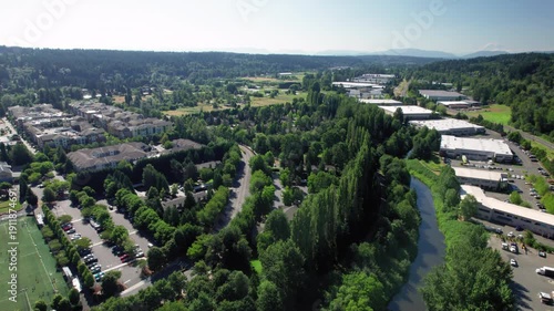 Woodinville, Washington Summer Drone View
