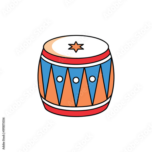 Wallpaper Mural Musical drum with star decoration for national flag day celebration design Torontodigital.ca