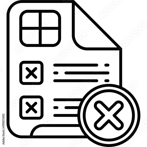 Test failed Outline Icon