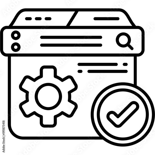 Automation test Outline Icon