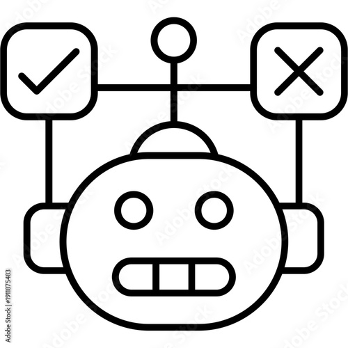 Test automation bot Outline Icon