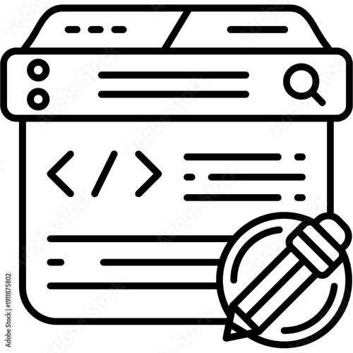 Code editor Outline Icon