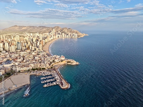 Bild auf Leinwand coastal leisure environment, picturesque marina scene with turquoise waters and