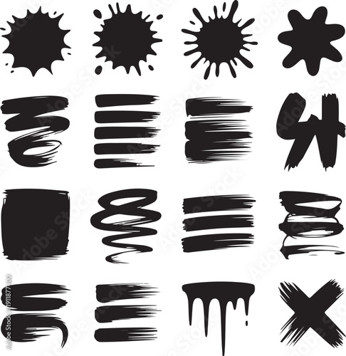 Grunge vector hand drawn elements