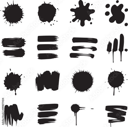 Grunge vector hand drawn elements