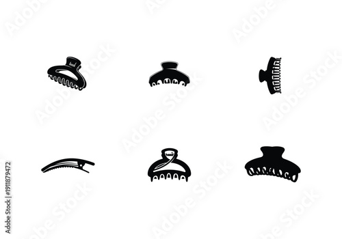 Collection of various hair clips and barrettes