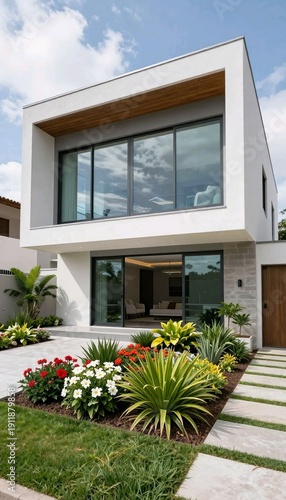 Wallpaper Mural house with flowers Torontodigital.ca