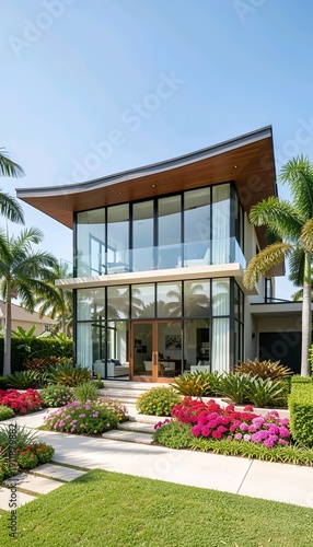 Wallpaper Mural modern backyard with garden Torontodigital.ca