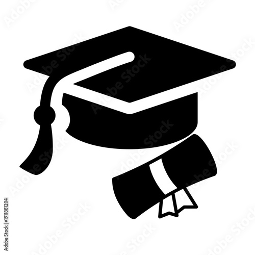 graduation cap and diploma