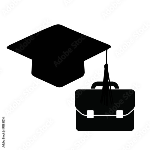 graduation cap and diploma