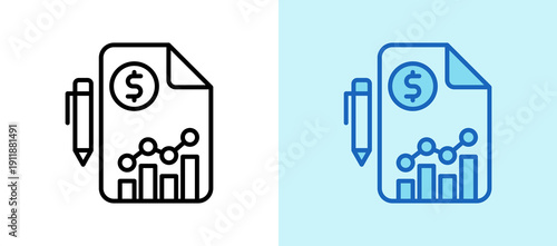 Financial Report whitegreen icon