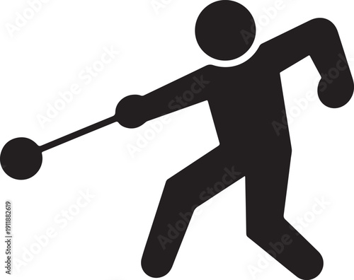 Hammer throw pictogram