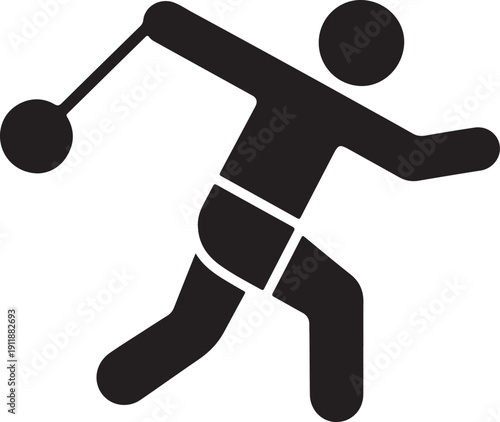Hammer throw pictogram