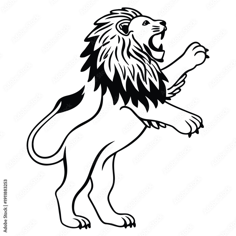 Obraz premium lion vector illustration