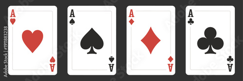 Ace Of Spades Vector Icon, Spade Ace Playing Card Illustration With Hearts, Diamonds, Clubs, And Spades Symbols For Card Game And Gambling Design.