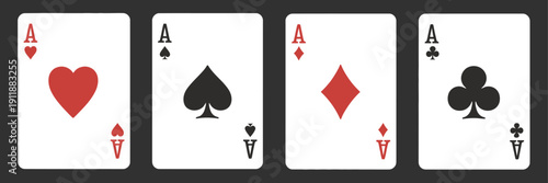 Ace Of Spades Vector Icon, Spade Ace Playing Card Illustration With Hearts, Diamonds, Clubs, And Spades Symbols For Card Game And Gambling Design.