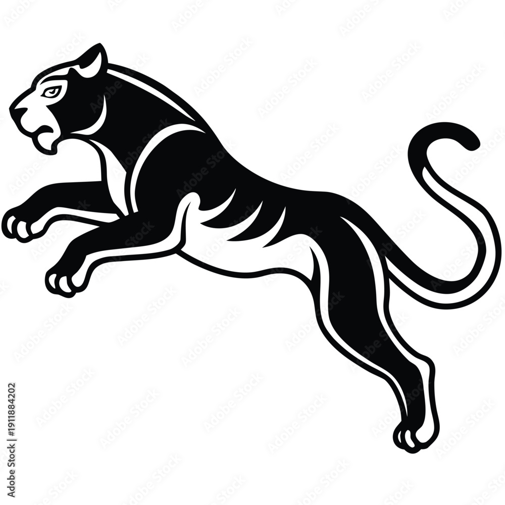 Obraz premium black panther vector