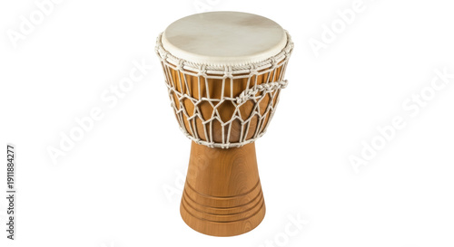 Konstfotografi Djembe drum PNG isolated on transparent background, traditional African percussi