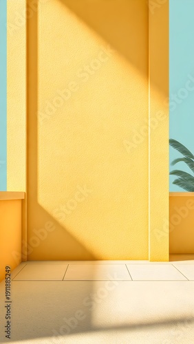 Sunny Lemon Botanical Background