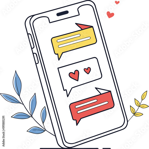 Mobile Notification Icon Vector Graphic, Alert Symbol for Apps