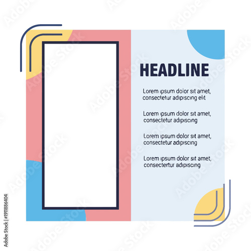 A colorful infographic template with a bold headline and placeholder text