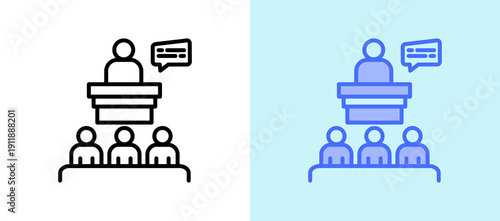 Student Participation whitegreen icon