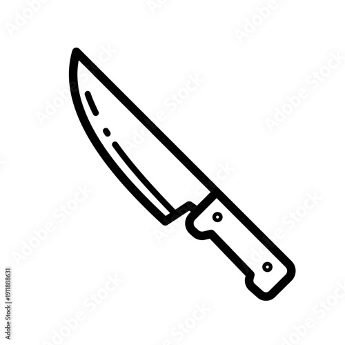 Kitchen knife -  vector icon