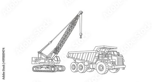 Heavy Duty Mobile Crane Truck.