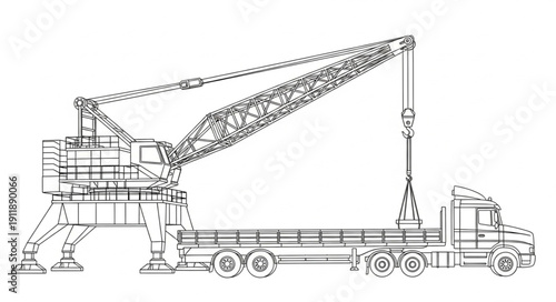 Heavy Duty Mobile Crane Truck.