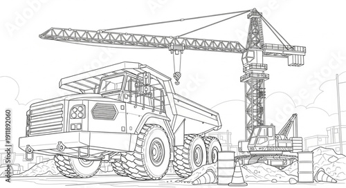 Heavy Machinery Construction Equipment Excavator.