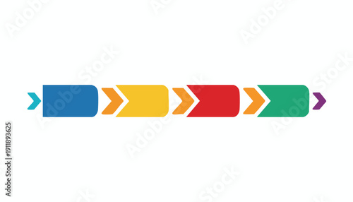 Strategic Five-Stage Horizontal Timeline Infographic Template for Business Development and Workflow Optimization