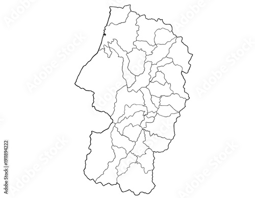 山形県　白黒　シンプル　イラスト