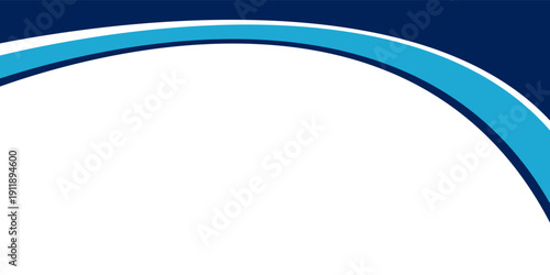 Abstract Blue Curves With White Arcs Over Gradient Background