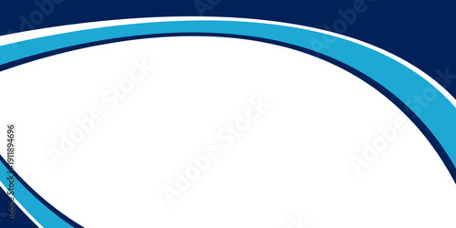 Abstract Blue Curves With White Arcs Over Gradient Background