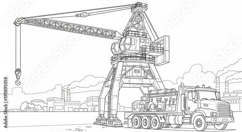Industrial Crane Heavy Machinery Equipment.