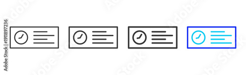 performance meeting Icon Set Collection Creative Outline Style for System Review with Multiple Thickness Variations Suitable for Business and Professional Use