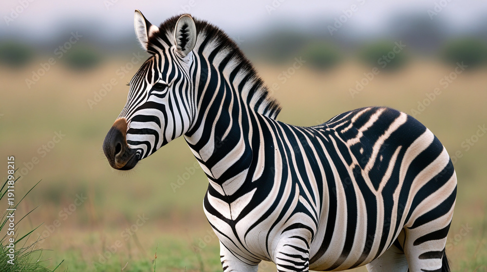 Fototapeta premium A beautiful zebra