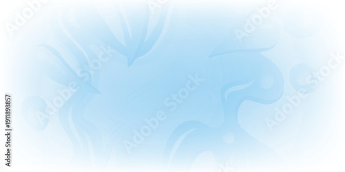 Abstract watercolor splash with soft blue and white colors.